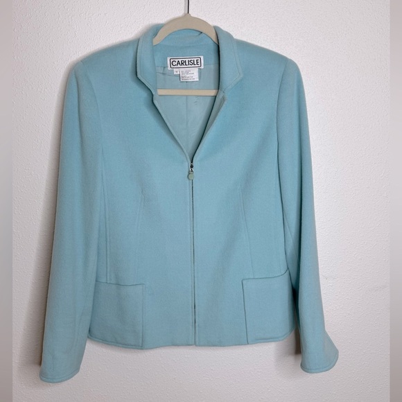 Carlisle Jackets & Blazers - Carlisle Lambs Wool & Angora Zip Up Jacket
